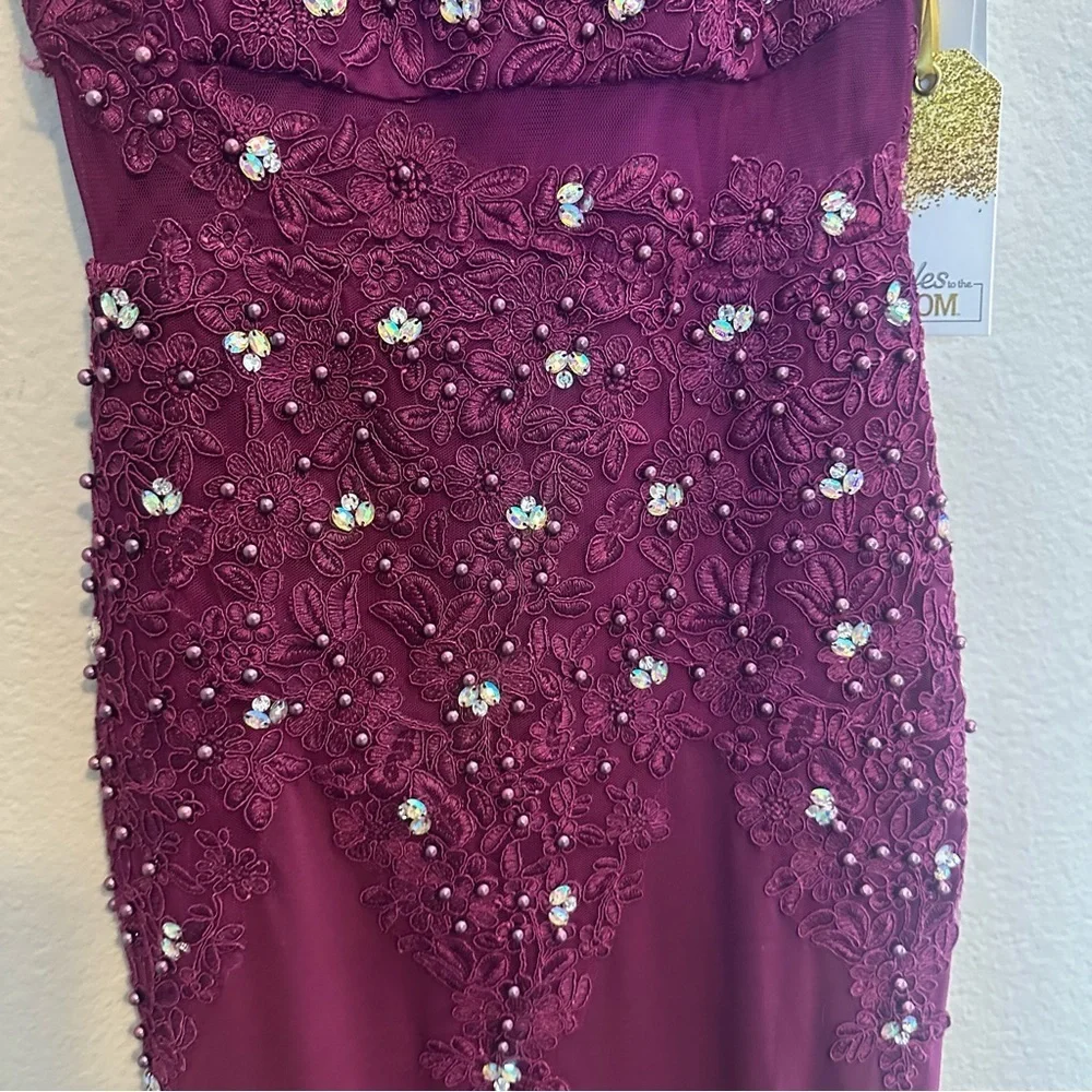 Say Yes To The Prom Womens Illusion Gown Dress Size Small